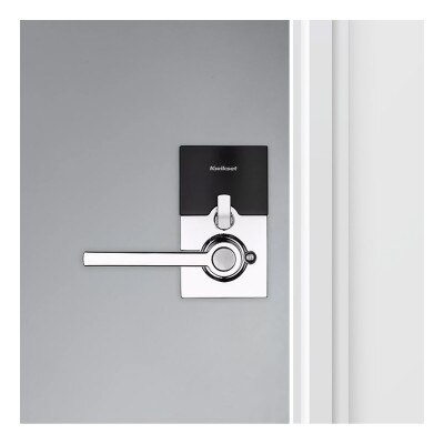 Kwikset SmartCode 917 Series Electronic Halifax Lever, Polished Chrome